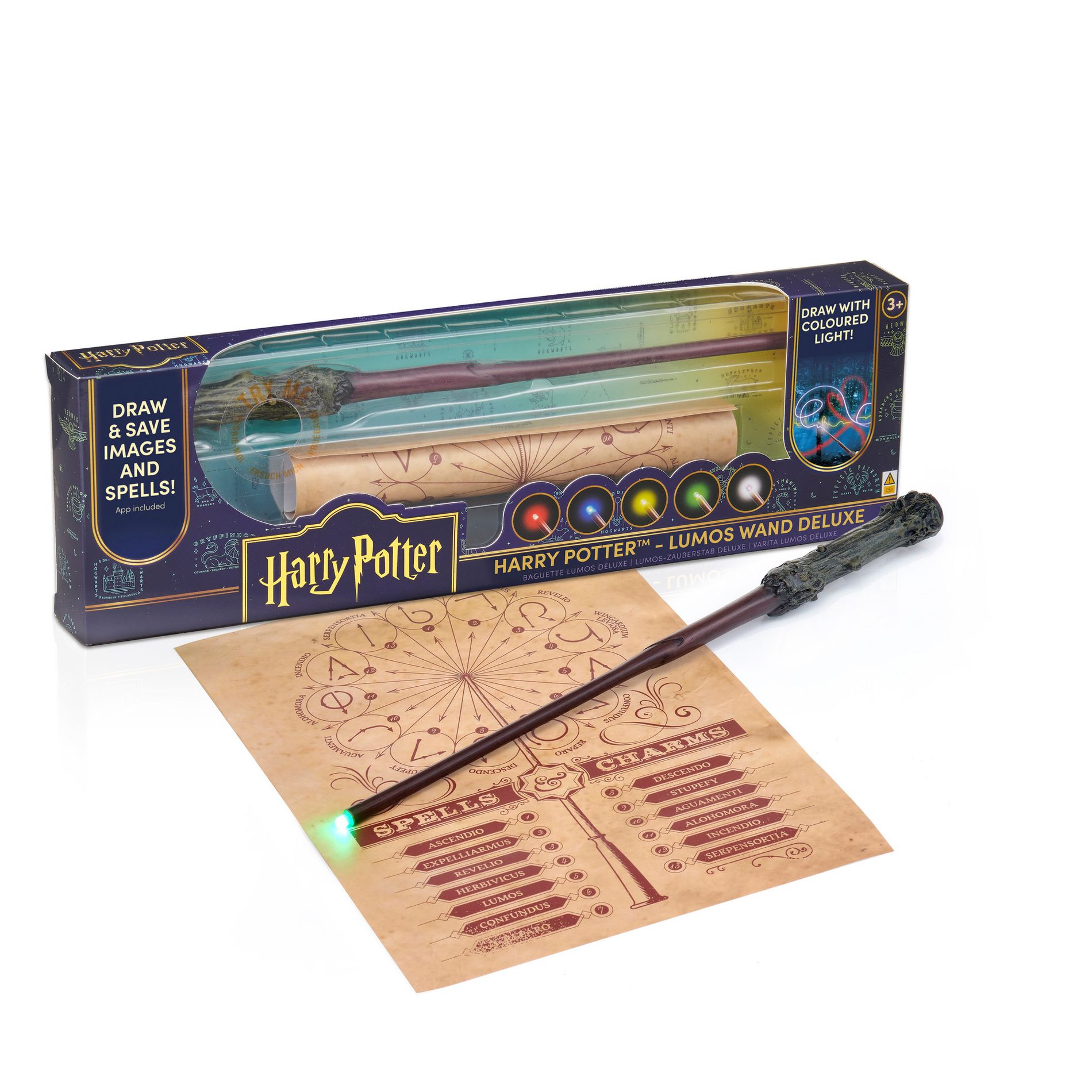 Wizarding World: Deluxe Lumos Wand - Harry Potter - 14" Hand-Painted Replica