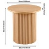 End Table Sets Of 2, Coffee Table Sets Modern With Wood Veneer Tabletop, Coffee Table Sets Farmhouse With Metal Base-Cuddlewood - 4 of 4