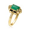 Ross-Simons 1.60 Carat Emerald and .20 ct. t.w. Black Spinel Ring With .10 ct. t.w. White Topaz in 18kt Gold Over Sterling - 3 of 4