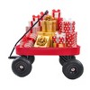 FURNIinspire Wheelbarrows And Lawn Carts Outdoor Wagon All Terrain Pulling Air Tires Children Kid Garden Cart, Small Lawn Cart, Red, 39“*18"*33" - 2 of 4