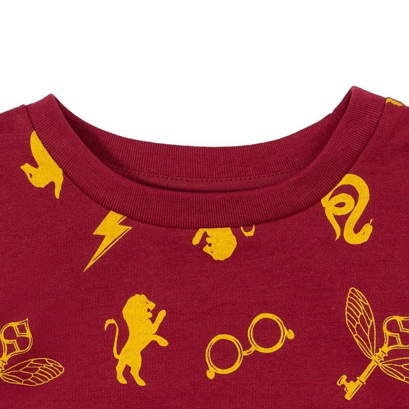 Harry Potter Gryffindor Hufflepuff Slytherin Girls French Terry Pullover Sweatshirt Little Kid to Big Kid, 3 of 7