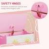Aghana Digitals Kids Toy Storage Chest - Pink MDF Organizer with Safety Hinges, Groove Handles, - 4 of 4