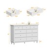 Modern 9-Drawer Dresser: Stylish Storage Solution Chest Wood Dresser  Storage Cabinet for Bedroom - 3 of 4