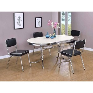 Coaster Set of 2 Retro Upholstered Open Back Side Chairs - 1 of 4