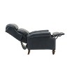 Ripheus Genuine Leather Manual Recliner with Nailhead Trims and Solid Wood Legs | KARAT HOME - 4 of 4