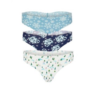 Adore Me Women's Francine Invisible Pack Thong Panty - 1 of 4
