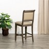 NicBex Dining Chairs Upholstered Chair Counter Height Chairs Leather Accent Seat for Dining Room, Bedroom - 3 of 4
