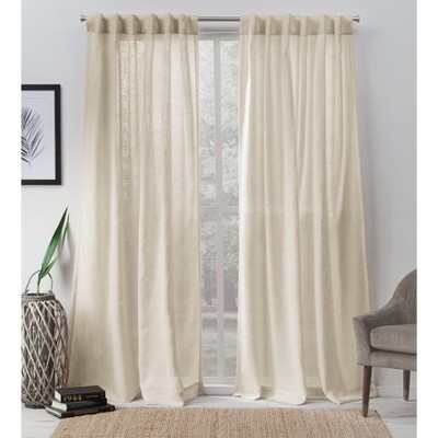 EXCLUSIVE HOME Bella Sheer Hidden Tab Top Curtain Panel Pair, 54