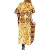 LA LEELA Women's Summer Batik Caftan House Dashiki Dress Kaftan Loungewear Nightshirts for Women Sleepwear Plus size 2X-3X Brown, Tie Dye Design - 2 of 3