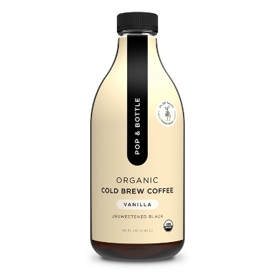 Pop & Bottle Unsweetened Vanilla Cold Brew - 48oz