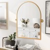 PexFix 24 in. W x 36 in. H Arched Metal Framed Pivoted Bathroom Wall Vanity Mirror in Gold - 2 of 4
