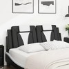 vidaXL Headboard Cushion Bedroom Upholstered Pillow Back Headboard Faux Leather - Black and White 53.9" - 3 of 4