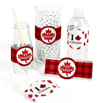 Big Dot of Happiness Canada Day - DIY Party Supplies - Canadian Party DIY Wrapper Favors & Decorations - Set of 15
