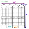 2 Pack Metal Garden Trellis, Rose Climbing Trellis 86'' X 40'' Rustproof Plant Support Rose Trellis Netting Trellis, Flower Trellis-Cuddlewood - 4 of 4