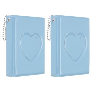 Unique Bargains Love Heart PVC Material Photocard Binder Album with 32 Pockets 4.3"x3.3" 2 Pcs - 1 of 4