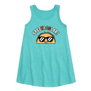 - Instant Message - Spectacolar Graphic Sleeveless Aline Dress - 1 of 4