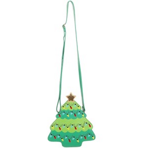 HalloweenCostumes.com One Size Fits Most Women  Crossbody Purse Christmas Tree, Green/Red/Green - 1 of 4