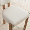 SEVOBAL Dining Chairs Set of 2 Modern Fabric Upholstered Dining Room Chairs with Wooden Legs for Dining Room, Beige, 21.06"*20.28"*32.28" - 2 of 4