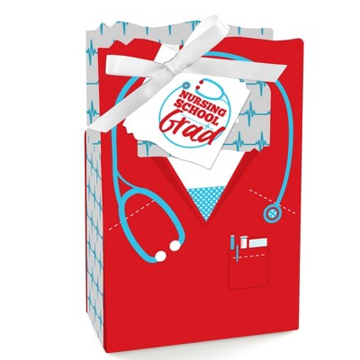 Big Dot of Happiness Nurse Graduation - Medical Nursing Graduation Party Favor Boxes - Set of 12