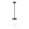 Gideon 1-Light Pendant - Vintage Chic Steel Fixture with Opal Glass Shade, Dimmable, Damp Rated - 2 of 4