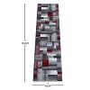 Emma and Oliver Modern Cubist Olefin Accent Runner Rug in Gradient Shades with Natural Jute Backing - 3 of 4