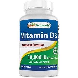 Best Naturals Vitamin D3 10000 IU 240 Softgels - 1 of 4