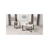Coaster,Tobin Square Marble Top Coffee Table White and Black - 4 of 4