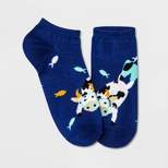 Women's Snorkeling Cow Low Cut Socks - Xhilaration™ Blue 4-10