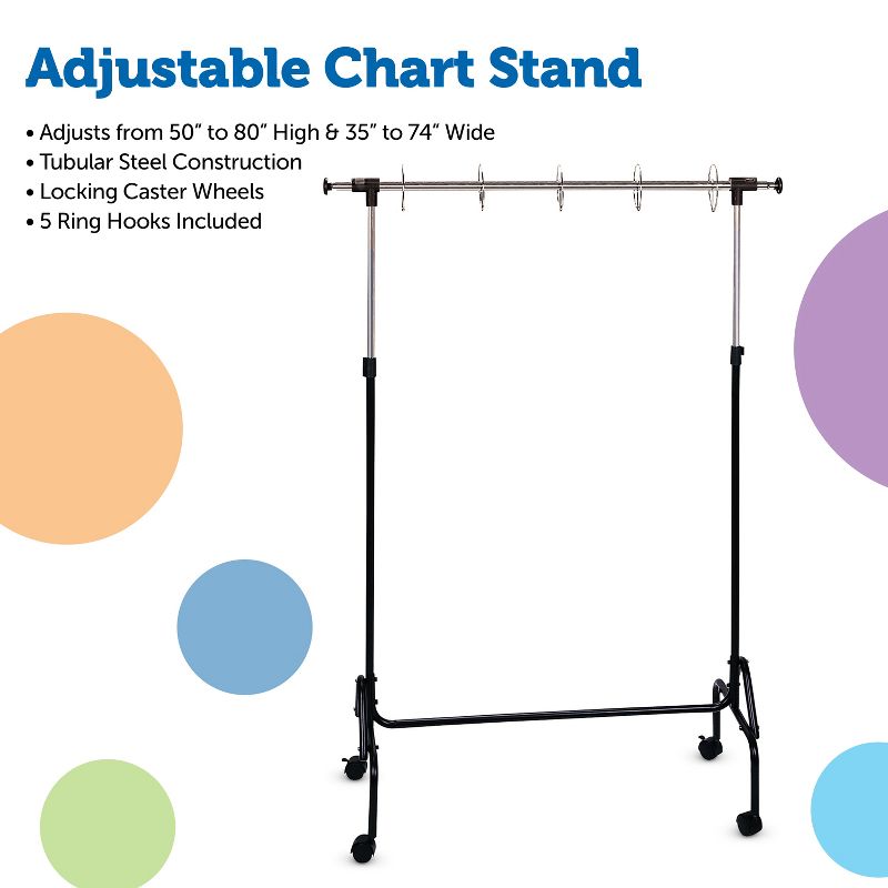 Learning Resources Chart Stand Adjustable, Easy Assembly, Organization Helper, 5 of 6