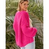 Womens Sweater Knit Cardigan with Pockets Open Front Cable Knit Sweater Chunky Thick Sweater Cardigan for Winter Comfy Knitwear - 2 of 4