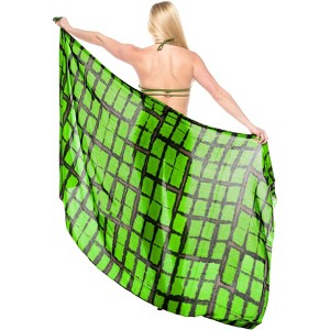 LA LEELA Women's Bikini Skirt Sarong Swimsuit Cover up Summer Wraps Swimwear Beach Wrap Skirts for Women One Size Multicolored, Tie Dye Design - 1 of 4
