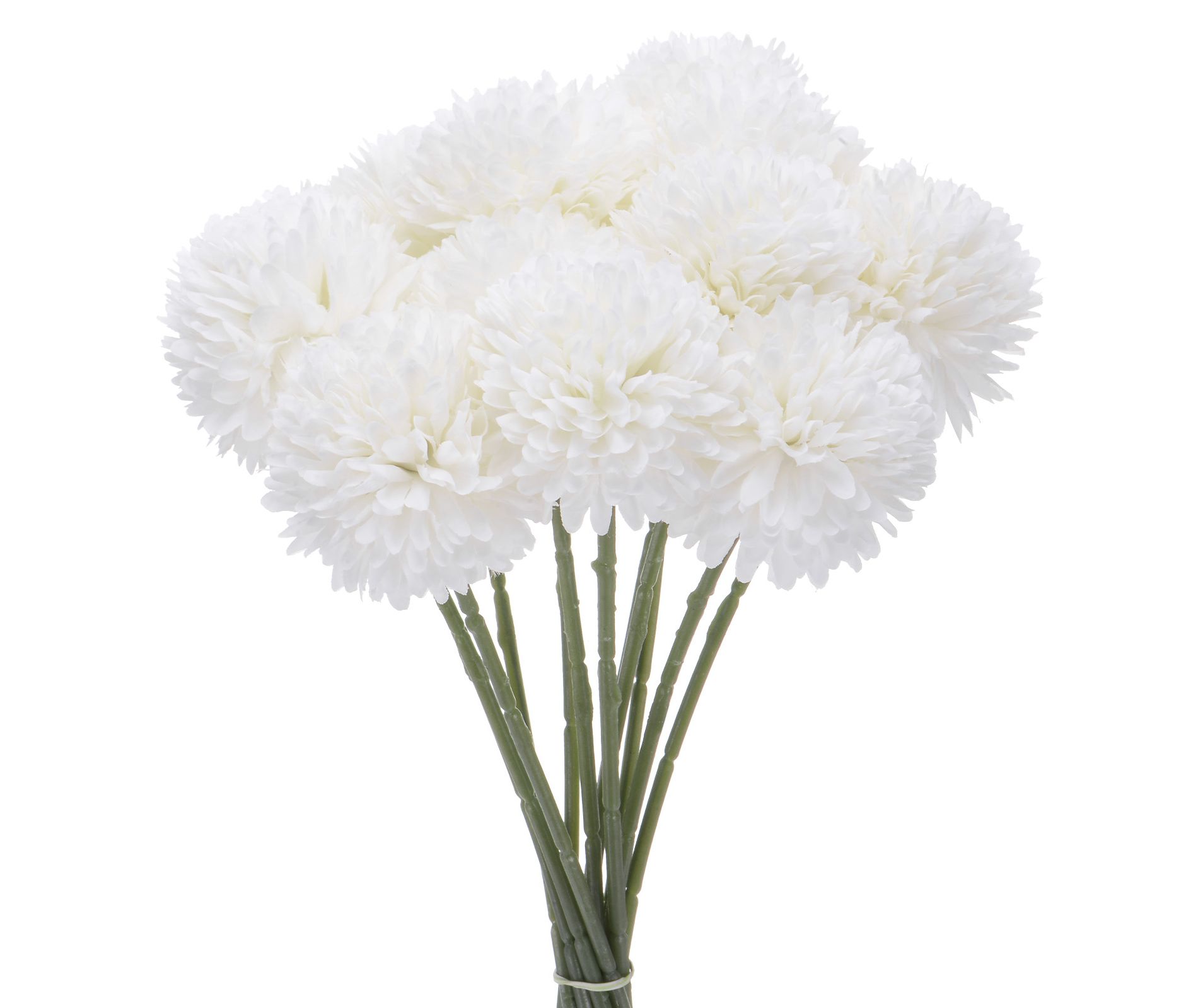 Unique Bargains Plastic Silk Durable Artificial Chrysanthemum Ball Flowers 11"