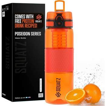 SQUATZ 24 Oz Poseidon Series Sports Water Bottle - Orange