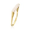 Pure Collection by Ross-Simons 3-3.5mm Cultured Pearl Bar Ring in 14kt Yellow Gold - 3 of 4