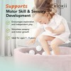 KIDKII Round Ball Pit Soft Velvet Indoor Play Toy for Toddlers, 150 Balls, Beige - 4 of 4