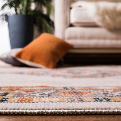 Orange Medallion Cotton Chenille Runner Rug
