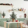 24 Inch Small Prelit Christmas Tree, 2 Ft Tabletop Artificial Pine Tree for Desk Centerpiece Holiday Decor - 4 of 4