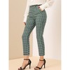 INSPIRE CHIC Women's High Waist Elastic Back Two Slant Pockets Office Work Ankle Pants - 4 of 4