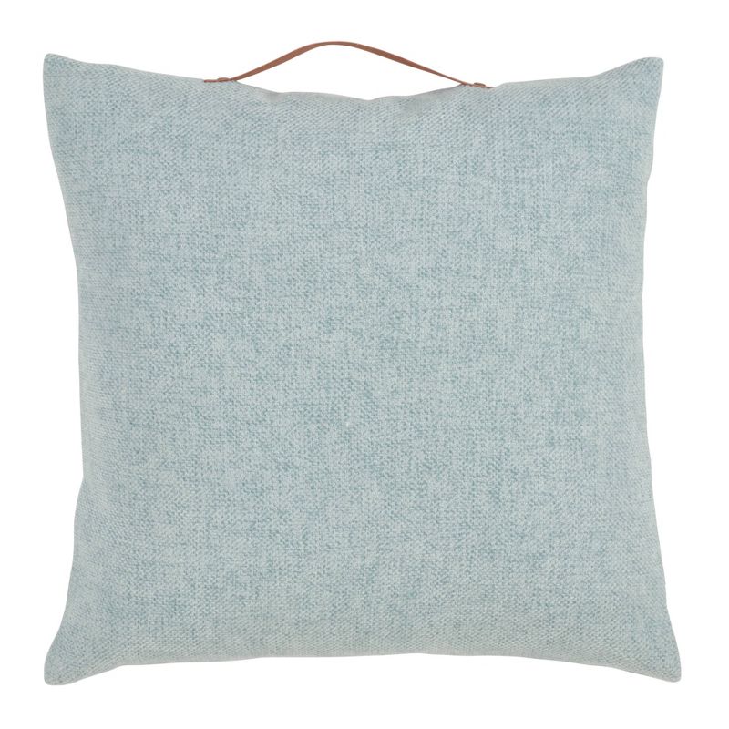 18"x18" Chenille with Handle Poly Filled Square Throw Pillow - Saro Lifestyle, 1 of 6