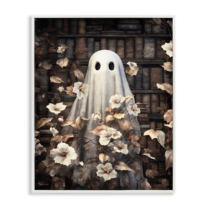 Stupell Industries Bookish Ghost & Flowers Framed Giclee Art - 1 of 4