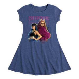 Girls' - Mattel - Cleo De Nile & Clawdeen Are Creeperific Fit & Flair Cap Sleeve Dress - 1 of 3