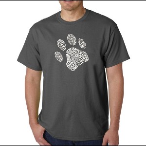 LA Pop Art Men's Word Art T-shirt - Dog Paw - 1 of 4