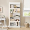 GustoWave 5 Tier Farmhouse Bookcase w/Display Rack & Fluted Design - 2 of 4