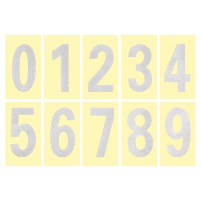 SAVITA 40 Pcs Black Vinyl Mailbox Number Stickers - 4 Inch Self-Adhesive Waterproof Address Decals