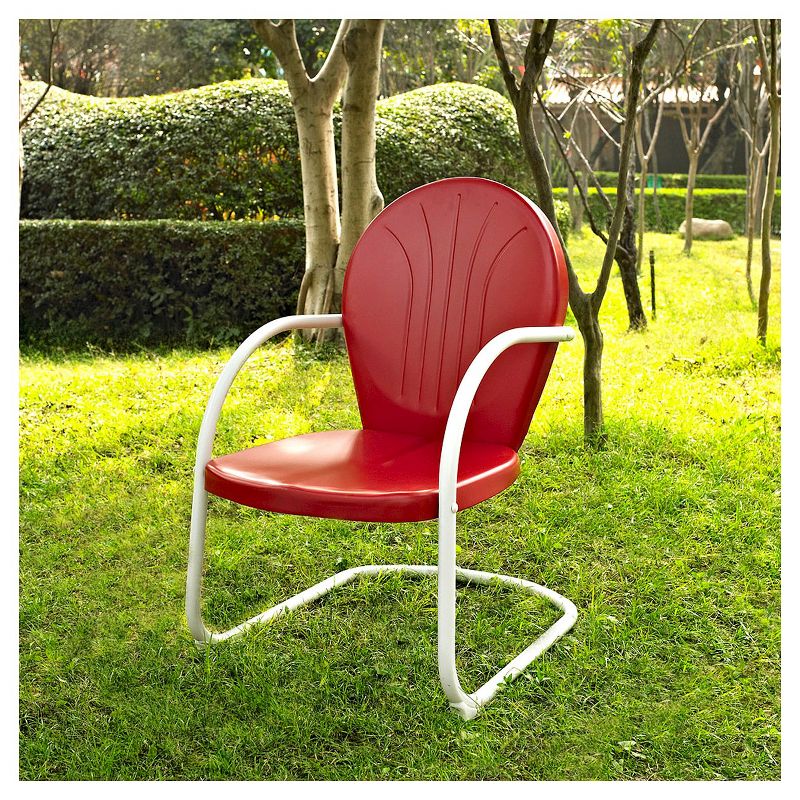 Metal Patio Arm Chair - Red, 3 of 10