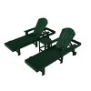 WestinTrends Malibu 3 Piece Adirondack Reclining Chaise Lounge With Arms & Wheels - 3 of 4