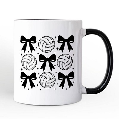 Coquette Volleyball Bows Mug, Cute Athletic Sports Game Day Gift | OrnamentallyYou