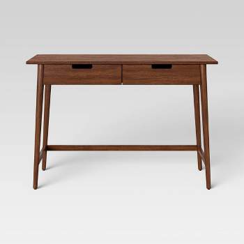 Ellwood Wood Writing Desk with Drawers Brown - Threshold™