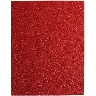 24-Sheet Glitter Cardstock Paper DIY Art & Craft, Red, 11" x 8.5"