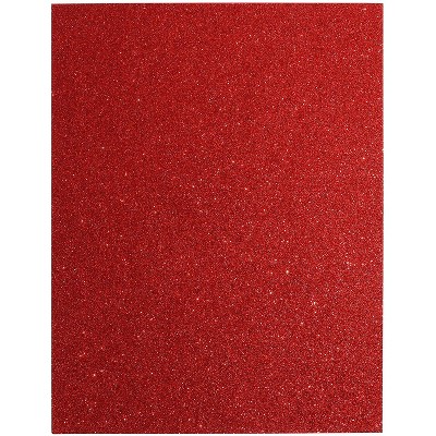 24-Sheet Glitter Cardstock Paper DIY Art & Craft, Red, 11" x 8.5"